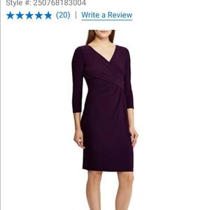 NWT 3/4 purple jersey Ralph Lauren purple dress